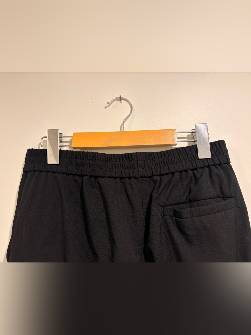 ELASTICATED WOOL STRAIGHT LEG PANTS - Picture 4 of 7